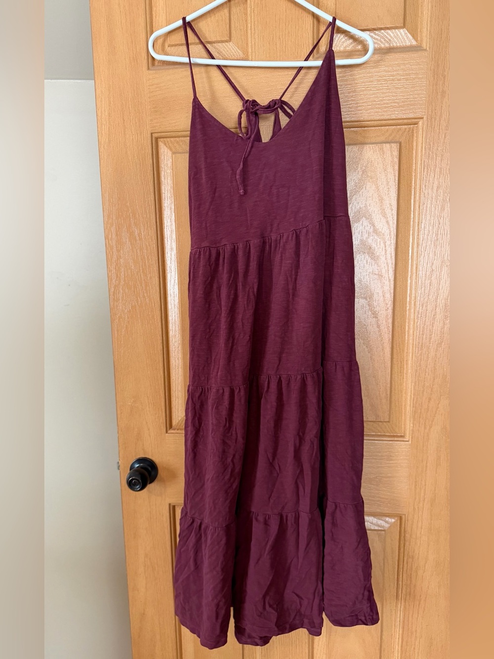 Old navy tiered slub-knit midi cami swing dress